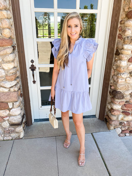 Kelsey Ruffle Sleeve Mini Dress