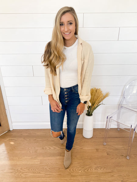 Quinn Gauze Button Down Shirt