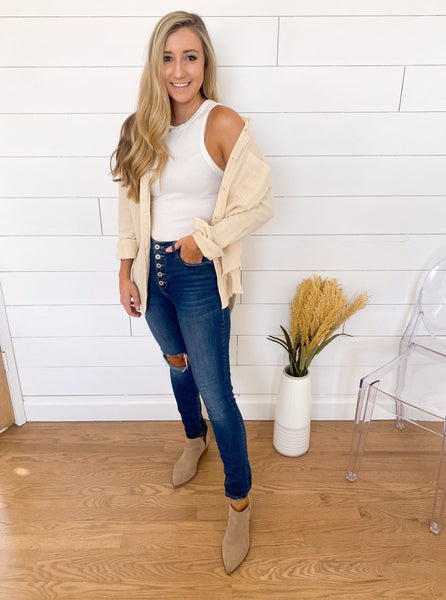 Quinn Gauze Button Down Shirt