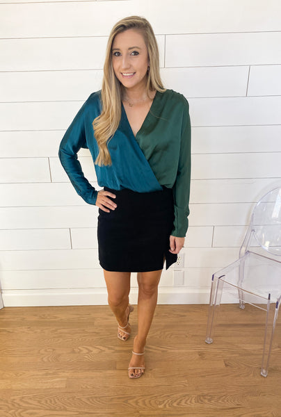 Jewel Two Toned Bodysuit