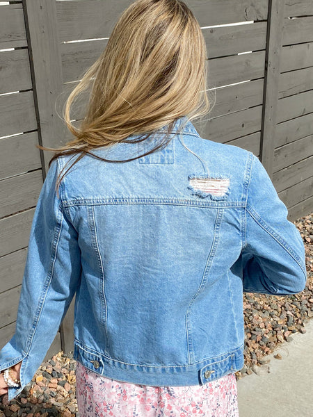 Bella Distressed Denim Jacket