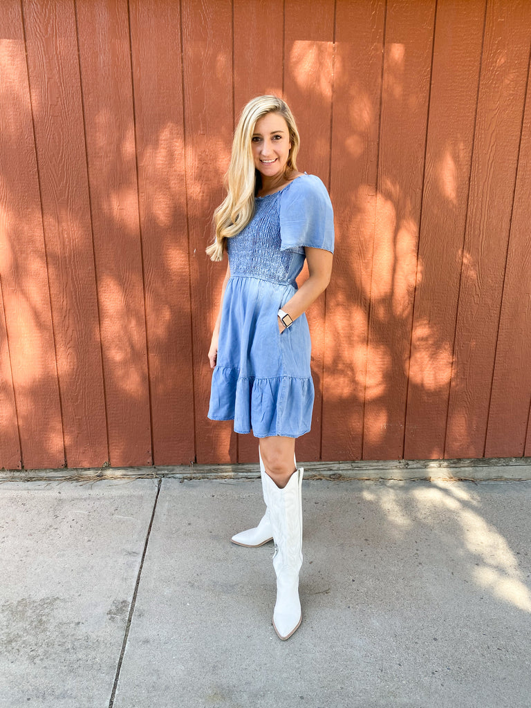 The Cowgirl Denim Dress – Countyline Trends Boutique