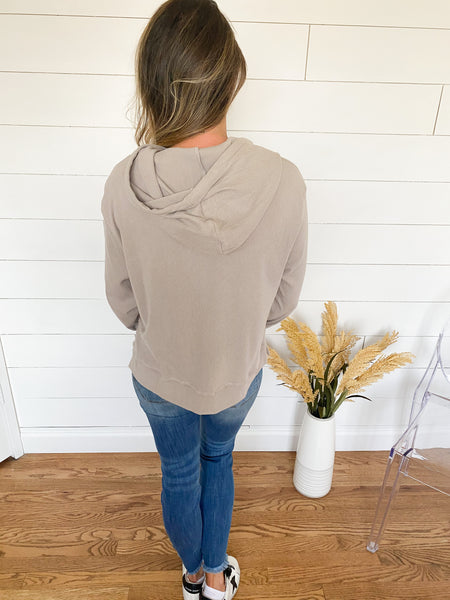 Sophia Ribbed Knit Hoodie