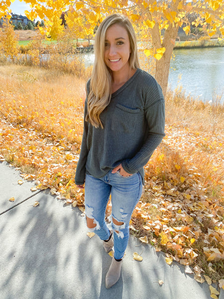 Posy Waffle Knit Top